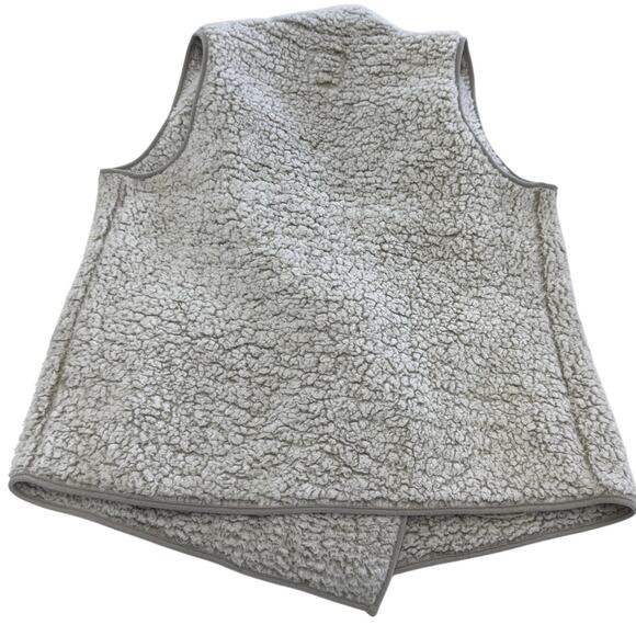 Thread & Supply Vest Womens Small Gray Sherpa Fleece Open Front Sleeveless Cozy - Picture 2 of 6